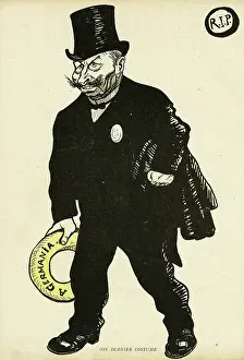 Lifebelt: Cartoon, His final costume, WW1