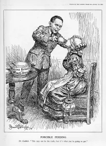 Partridge: Cartoon, Forcible Feeding (Goebbels and Germany)