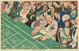 Cartoon, Gambling at Monaco, WW1