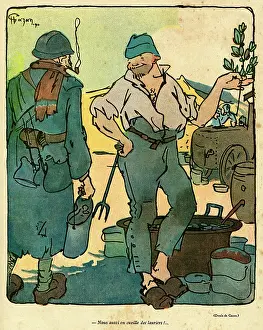 Laurels: Cartoon, Gathering laurels, WW1