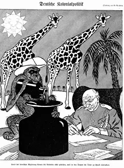 Colonies: Cartoon on the German colonial policy, 1900