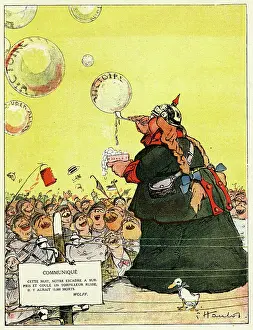 Plaits: Cartoon, German communique, WW1