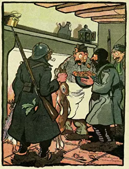 Managing: Cartoon, The gourmands, WW1