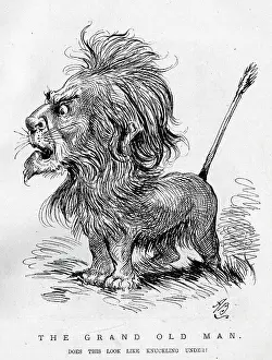 Entr: Cartoon, The Grand Old Man (Gladstone)