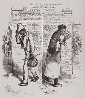 Vigilantes: Cartoon from Harpers weekly, showing the parallel