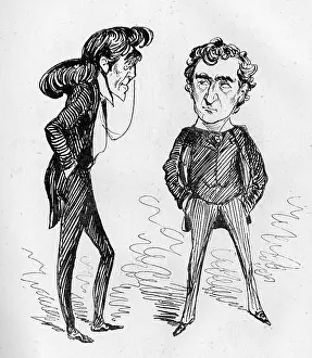 Encounter: Cartoon of Henry Irving and Edwin Booth