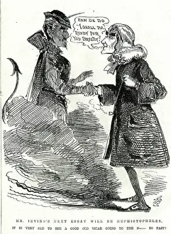 Entr: Cartoon, Henry Irving and Mephistopheles