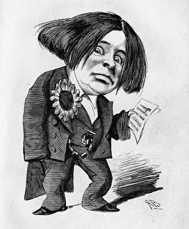 Plump: Cartoon of Herbert Campbell, comedian and actor