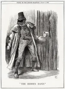 Handouts: Cartoon, The Hidden Hand 1883