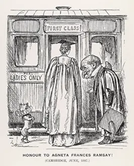 Girton: Cartoon, Honour to Agneta Frances Ramsay!
