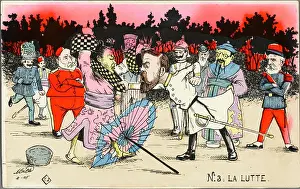 Wrestle: Cartoon impression of the Russo-Japanese War 3 of 5