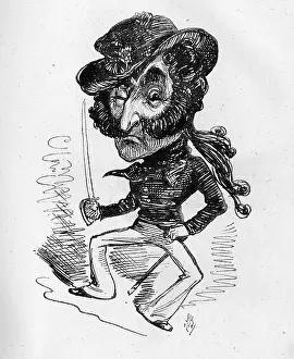 Entracte: Cartoon of J D Stoyle, English actor