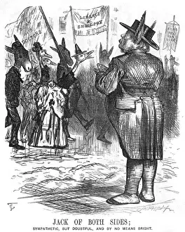 Protestors: Cartoon, Jack of Both Sides (John Bright)