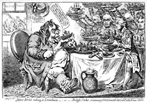 Gillray: Cartoon, John Bull taking a Luncheon