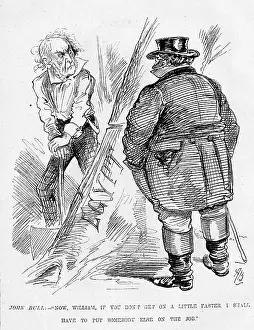 Entr: Cartoon, John Bull and William Gladstone