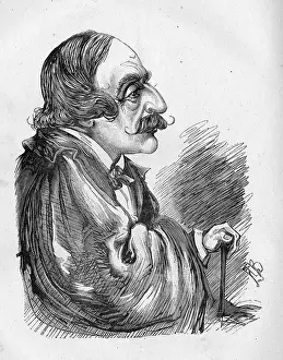 Dear: Cartoon of John Palgrave Simpson, English playwright