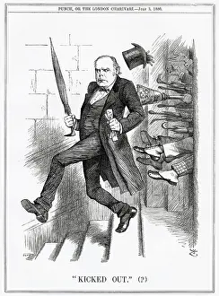 Bradlaugh: Cartoon, Kicked Out (?) - Charles Bradlaugh