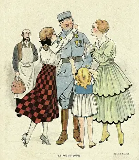 Overjoyed: Cartoon, King for a Day, WW1