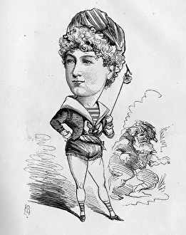 Panto: Cartoon of Laura Sedgewick, actress