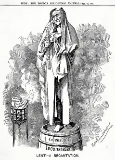 Gladstone: Cartoon, Lent - A Recantation, Gladstone