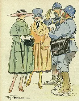 Gendarme: Cartoon, Let them pass, WW1