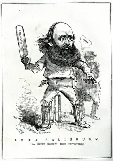 Pince: Cartoon, Lord Salisbury as batsman