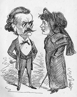 Libel: Cartoon, M Riviere and Mrs Weldon
