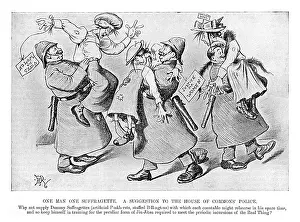 Dummies: Cartoon, One man, one suffragette