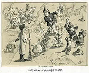 Antiquarian Images: Cartoon Map of Northern Europe
