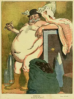 Sack: Cartoon, Mercury, WW1