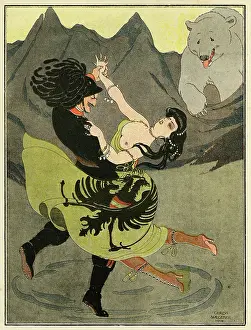 Lehar: Cartoon, The merry widow, WW1