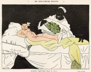 Mockery: Cartoon mocking Manet's Olympia