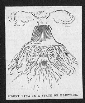 Etna: Cartoon, Mount Etna in a state of Eruption