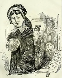Hatbox: Cartoon, Mrs Weldon in her latest role