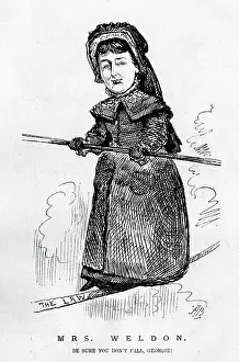 Entracte: Cartoon, Mrs Weldon, in litigation again