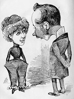 Nellie: Cartoon of Nellie Farren and Edward Ledger