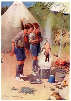 Rabbits: Cartoon, The Officers Mess - Boy Scouts