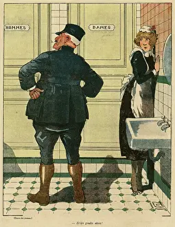 Toilets: Cartoon, and Officers? WW1