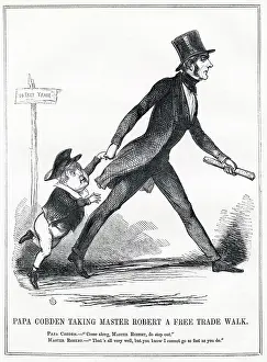 Cobden: Cartoon, Papa Cobden taking Master Robert... a walk