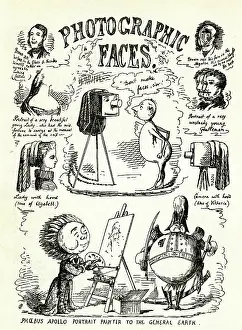 Easel: Cartoon, Photographic Faces by Cuthbert Bede
