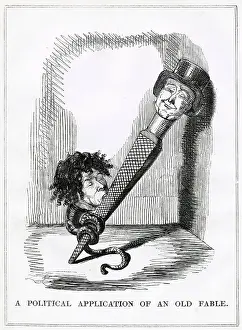 Opposing: Cartoon, A Political Application of an Old Fable
