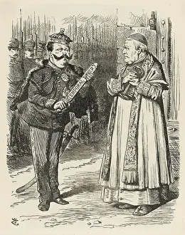 Emanuele: Cartoon, the Pope yields temporal power to the King