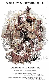 Satirised: Cartoon portrait, Algernon Bertram Mitford