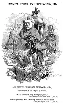 Mitford: Cartoon portrait, Algernon Bertram Mitford