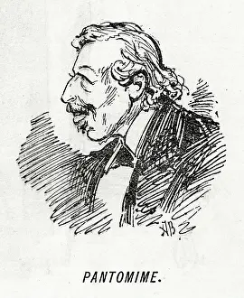 Panto: Cartoon portrait, E L Blanchard, English writer