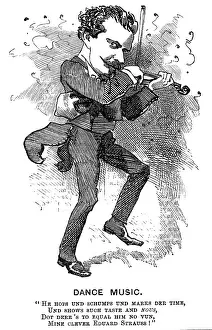 Caricatured: Cartoon portrait, Edvard Strauss, Austrian musician