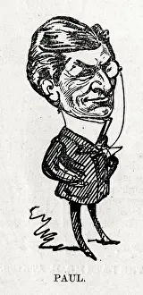 Panto: Cartoon portrait, Paul Martinetti, pantomime performer