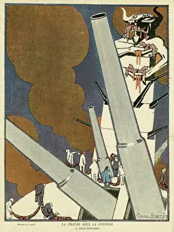 Worshipping: Cartoon, Prayer under the Dome, WW1