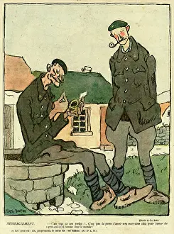 Pipes: Cartoon, Present of tobacco, WW1
