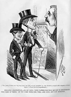 Princes: Cartoon, two Princes and John Hollingshead, manager
